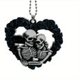 thumbnail image 1 of 1pc Halloween Skull Heart Car Decoration - Acrylic Pendant for Backpacks, Parties, Christmas Trees, and Gifts, 1 of 5