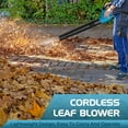 thumbnail image 6 of DARKIRON Cordless Leaf Blower, 20V Leaf Blower with 2 Batteries & Charger,Up to 450CFM/150MPH, 2 Variable Speed, Lightweight for Blowing Leaves, Patio Cleaning, Lawn Care and Dust (Blue), 6 of 8
