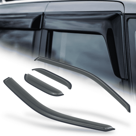 M-AUTO 4 Pieces Smoke Window Tape-On Visor Shade for 2004-2011 Chevy Colorado, GMC Canyon