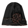 thumbnail image 3 of New Women's Mercerized Cotton Plate Flower Bottom Hat Headband Hat Side Flower, 3 of 3