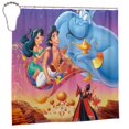 thumbnail image 2 of Aladdin Shower Curtain Sets, Funny Bathroom Shower Curtains, Waterproof Fabric for Bathroom Decor Bathtub with 12 Hooks 72 x72 Inch, 2 of 8