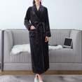 thumbnail image 3 of Lindreshi Robes for Women Clearance Adult Home Wear Flannel Nightgown Long Coral Velvet Bathrobe, 3 of 5