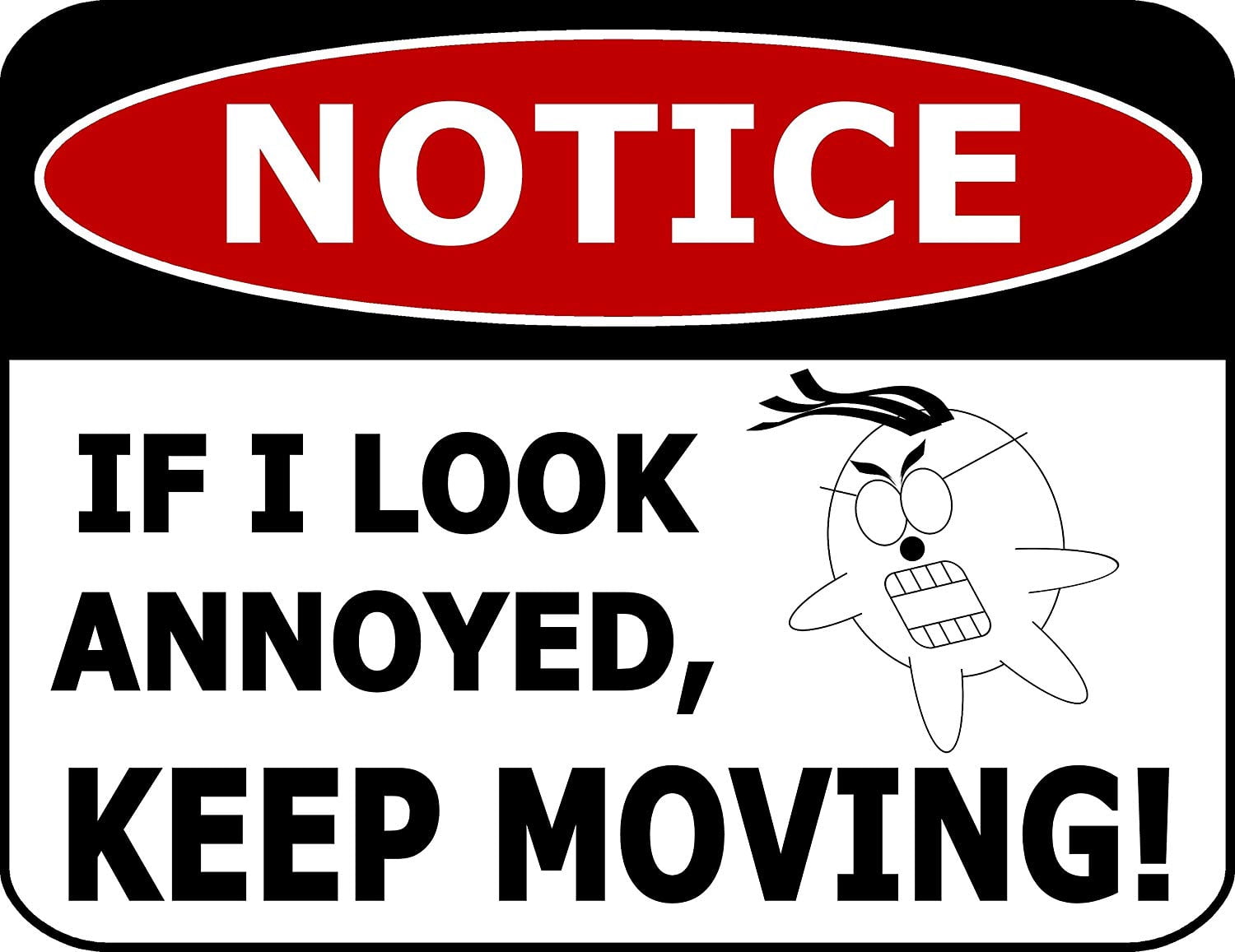 PCSCP Warning Over The Hill And Picking Up Speed 11 inch by 9.5 inch Laminated Funny Sign