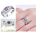 thumbnail image 3 of Anillo de cobre con diamantes de imitación para mujer, reemplazo decorativo, romántico, brillante, para chicas, señoras, banquete, anillos, Ropa, zapatos y accesorios Miscelánea Tamaño 10 Guardurnaity AP016470-05, 3 of 6