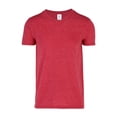 thumbnail image 1 of Playera Cuello V, para Caballero, Color Rojo Jaspe, Talla Mediana, 50% Algodón-50% Poliéster Yazbek C0356, 1 of 3