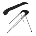 thumbnail image 4 of Seamander 4 Bow Bimini Top Boat Cover with Rear Support Pole and Storage Boot, 54" Height,Black, 4 of 4