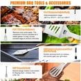 thumbnail image 6 of Mibote Outdoor Cooking Stainless Steel Grill Accessories Set with Case and Thermometer, 6 of 7