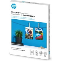 HP Everyday Photo Paper, Glossy, 52 lb, 5 x 7 in. (127 x 178 mm), 60 sheets CH097A