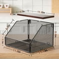 thumbnail image 2 of Stackable Fruit Basket for Kitchen Countertop Space Saving, Wall Mounted Mesh Metal Wire Basket with Wood Lid Extra Storage, 2 Pack Kitchen Counter Organizer for Snack, Onion and Potato Storage, Black, 2 of 8