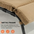 thumbnail image 6 of Pellebant Outdoor Chaise Lounge Metal Patio Adjustable Recliner Chair, Tan, 6 of 8