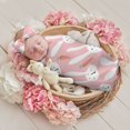 Balery Cute Rabbit Carrot Printed Newborn Receiving Blanket Bow
