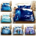 thumbnail image 2 of Frozen Elsa Bedding Set, 2-Piece/3-Piece Anime Ultra Soft Breathable 3D Printed Microfiber Comforter Cover, Cartoon Quilt Cover, Teen Comforter Cover with Pillowcases, 2 of 9