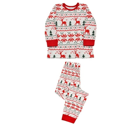 

Baby Clothes For Girls Christmas Mom Printed Blouse Tops+Pants Xmas Family Matching Pajamas Set