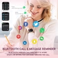 thumbnail image 2 of Monitor de actividad física Smartwatch TAOLOON para mujer, dorado, IP68, resistente al agua, 2 of 7