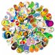 thumbnail image 2 of Pegatinas de vinilo para mascotas con forma de loro, estornino, impermeable, 50 unidades, 2 of 2