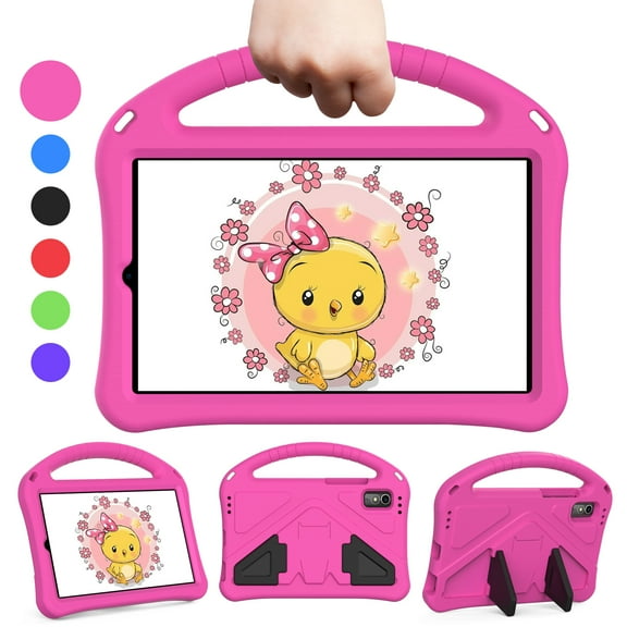 SaniMore Kids Case for Lenovo 9.0 Inch Tab M9 2023 1rd Gen, [Handle and Kickstand] [Protective and Shockproof] Boys Girls Case for Lenovo Tab M9 9" Tablet 2023 Release, Rose