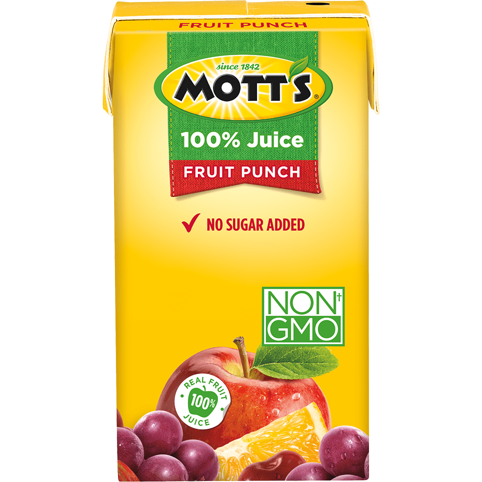 Mott's 100% Fruit Punch Juice, 4.23 fl oz Boxes, 4 pack