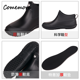 thumbnail image 4 of Comemore, botas de goma de invierno para mujer, zapatos de agua de PVC, zapato de lluvia a la moda para hombre, botas cálidas de trabajo de cocina para otoño, talla grande 44 45, 4 of 5