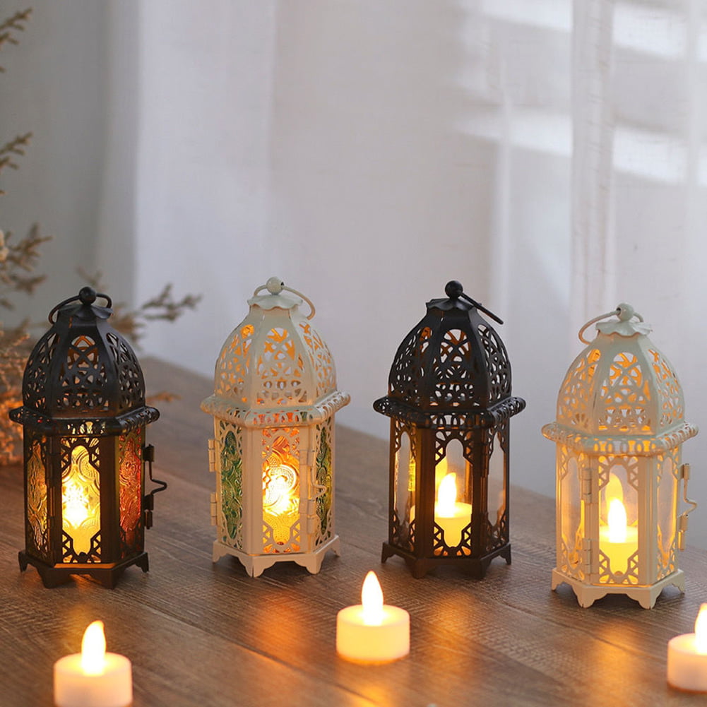 Moroccan Lantern Tea Light Lamps Candle Holder Hanging Garden Wedding Decor Y7V3 