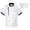 White, variant on Men's Chef Coat with Hat Set Short Sleeve Chef Shirt Hotel Kitchen Restaurant Work Uniform Black L