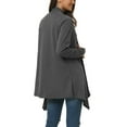 thumbnail image 2 of Unique Bargains Women's Spring Fall Draped Open Front Lightweight Cardigan, 2 of 6