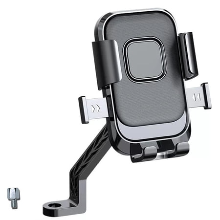 Bicycle Phone Mount Rearview Mirror Holder Black with One-Second Lock Six for Claw Stability for Electric Bike Motorcycle and Scooter Shock Absorbing Alloy Smartphone Bracket for Phones and Cases