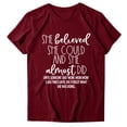 thumbnail image 4 of TAIAOJING Womens Tops Printing Short Sleeves Crew Neck Loose T Shirt Blouse Casual Tees, 4 of 5