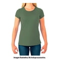 thumbnail image 3 of Playera Fruit Of The Loom para Mujer, Cuello Redondo Básica de Manga Corta Verde Talla 2EG, 3 of 4