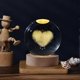 thumbnail image 3 of Crystal Ball Night Light 3D Engraved Heart Crystal Globe with Warm LED Lamp Base, Love Heart Lights as a Gift for Teens Boys and Girls, 3 of 5