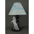 thumbnail image 2 of Lampe de Table Blanche avec Abat-Jour Imprimé Nuage, 2 of 5