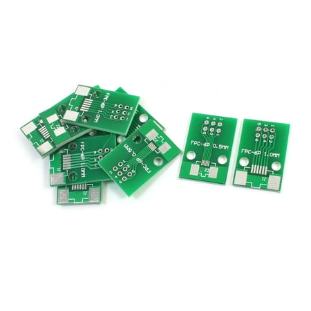Socket Adapter Cable Unique Bargains 10Pcs FPC/FFC 0.5mm/1.0mm Gap 6P Flat Cable Socket Connector Adapter ()