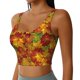 thumbnail image 2 of Balery Vintage maple leaf autumn Sujetadores deportivos con espalda cruzada para mujer, acolchados, sin costuras, de alto impacto, ideales para yoga, gimnasio, entrenamiento y fitness.-Small, 2 of 8