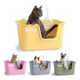 thumbnail image 1 of Arenero Para Gato Caja De Arena Mediano Con Pala Esquimal Pets Color Amarillo, 1 of 6
