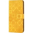thumbnail image 3 of Compatible with iPhone 15 Plus Case with Card Holder Leather Flip Folio Case Retro Embossing with Kickstand Magnetic Protective Cover Wallet Case for iPhone 15 Plus 6.7 inch Yellow XCM, 3 of 16