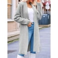 thumbnail image 4 of Womens Long Cardigan Sweaters Chunky Open Front Oversized Slouchy Knit Fall Trendy Coatigan Jackets Light Gray XL, 4 of 6