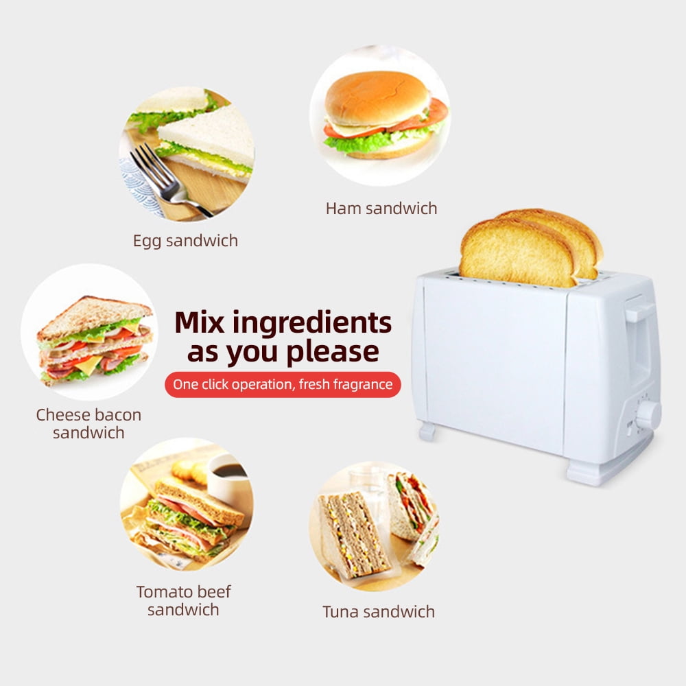 Toaster,2 Slice With Manual Stop 6 Preset Temperature And Removable Crumb Wide Slot With Wide 750 White Stainless Steel With Slot With 6 And Stainless Steel With 6 Preset Manual Stop And