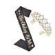 thumbnail image 1 of sweethay Bling Rhinestone Crystal + Letter Printing Satin Sash Set para mujer Cumpleaños Aniversario Decoración para fiesta Type10 NO10 sweethay AP007439-04, 1 of 6