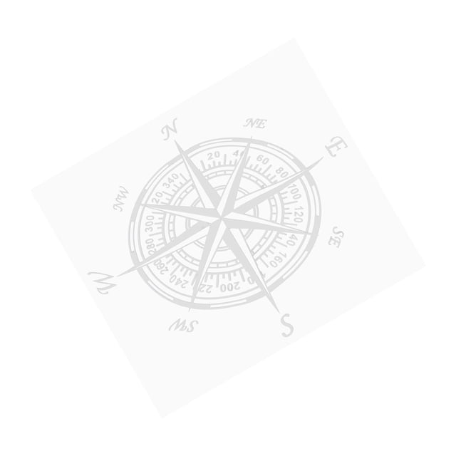 Auto Nautical Decal, Cuttable Universal PVC 20x20cm Durable Car Campass Sticker For Decoration