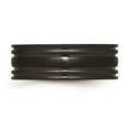 thumbnail image 3 of Titanium Grooved Black IP-plated 8mm Brushed and Polished Band Size: 12; for Adults and Teens; for Women and Men, 3 of 6
