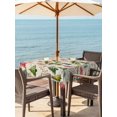 thumbnail image 2 of Outdoor Tablecloth with Umbrella Hole and Zipper, Christmas Pine Square Table Cloth 54x54 Inch Waterproof Tablecloth, Winter Colorful Xmas Trees Plant Beige Picnic Table Cover for Patio Camping, 2 of 7