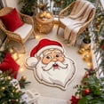 thumbnail image 5 of Santa Claus Shape Bath Rug, Shaggy Soft and Absorbent Bath Rug, Non-Slip Thick Plush Machine Washable Dry Bath Mats for Bathroom, Living Room, Tub and Shower Home Decor, 31.49 x 19.68 Inch, 5 of 7
