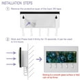 thumbnail image 4 of PhooArto Key Holder for Wall Decorative with 5 Key Hooks, Blue Roses Pattern Rustic Wooden Holders Wall Mount Organizer with Mail Key Rack, Self Adhesive, 4 of 7