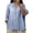 Light Blue 3/4 Sleeve Tops, variant on Htigea Women's Chinese Style T-Shirts 3/4 Sleeve Embroidered Tops Casual Loose Fit Tee for Vacation & Everyday Beige L