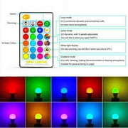 4 Pack E27 RGB LED Bulbs Light 16 Color Change Lighting Decor Light Lamp with IR Remote Control