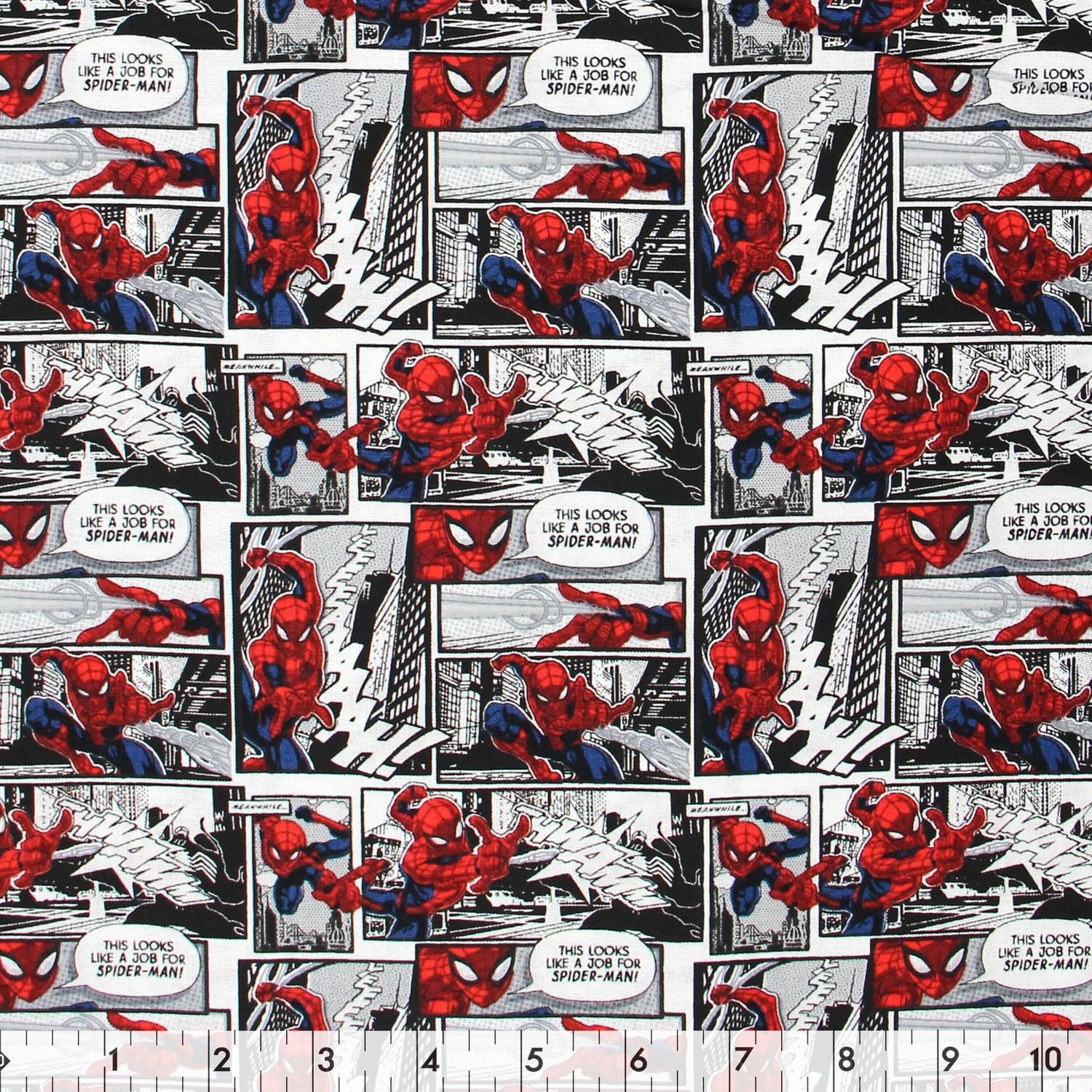 Spider Man Incel Panel Fabric Creations Marvel Spiderman Panels Cotton Fabric by the Metre 111 ...