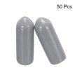 thumbnail image 2 of Unique Bargains 50pcs Embouts en Caoutchouc 5mm (3/16 ') Vinyle PVC Tube Rond Bouchon Couvercle Filetage Protecteurs Gris, 2 of 5