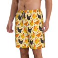 thumbnail image 2 of Zufioo Funny Chicken for Men's Casual Beach Shorts, Sports Fitness Quick-drying Drawstring Shorts with Pockets for Home Wear-XX-Large, 2 of 6