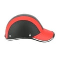thumbnail image 1 of Gorra de béisbol universal ligera para motocicleta, casco de media cara, gorro de seguridad para ciclismo (rojo A0322, tamaño libre), 1 of 8