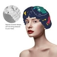 thumbnail image 4 of Disketp Dinosau Space Explorer Shower Caps,Reusable Shower Cap For Women, Double Layer Waterproof Hair Cap, Large Size For All Hair Lengths,For Girls Spa Home Salon Use, 4 of 9
