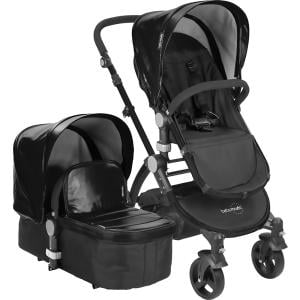 Babyroues Letour II Stroller Black Leatherette on a Black Frame